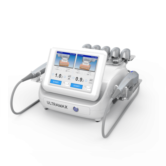 Portable Dual Control System 7D HIFU Ultramax Machine 7 Cartridges 20000 Shots Face Lifting Body Slimming Anti-wrinkle