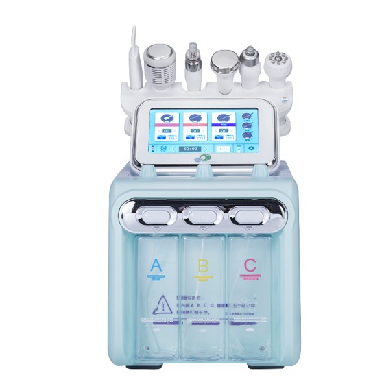High Frequency Hydrodermabrasion 6 In1 Microdermabrasion Face Machine UK Plug Hydrofacial Facial Machine
